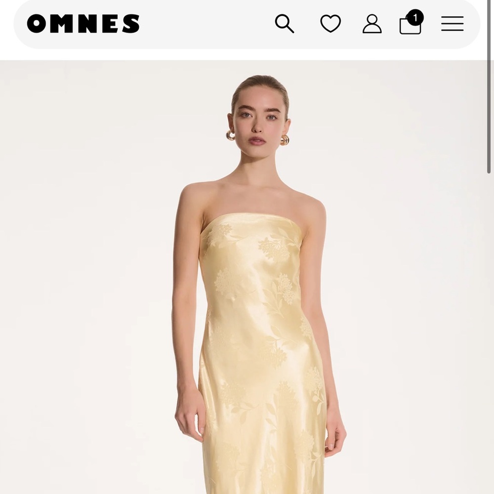 Strapless butter yellow Dress